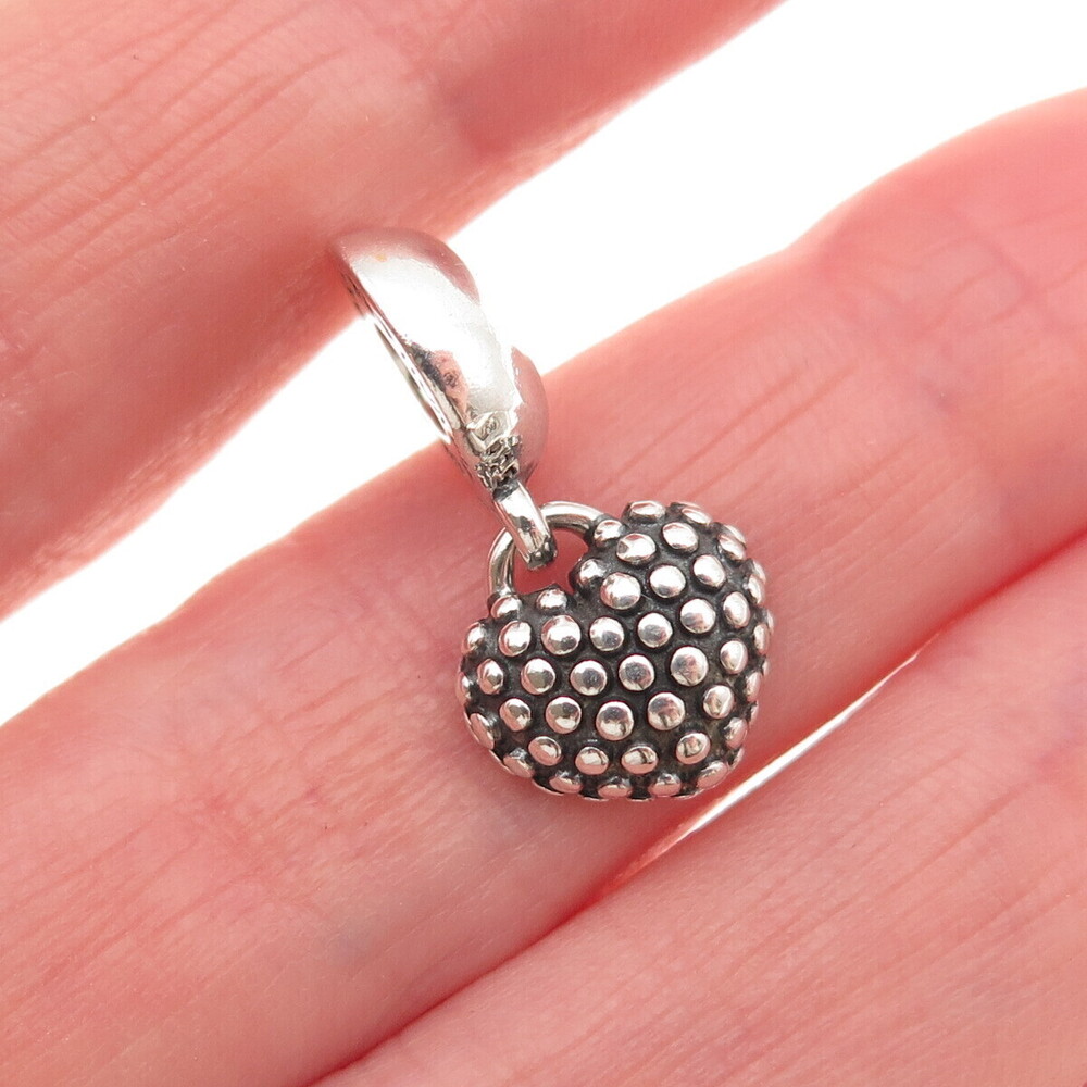 PANDORA Sterling Silver Enamel You & Me Piece of My Heart Mother Dangle Charm